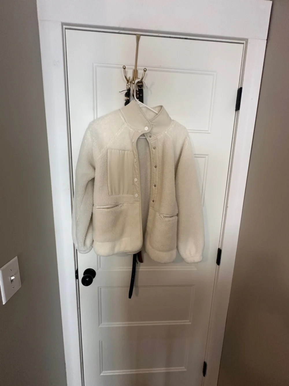 SOLD Cream Button-Up Jacket - Picture 1 of 4
